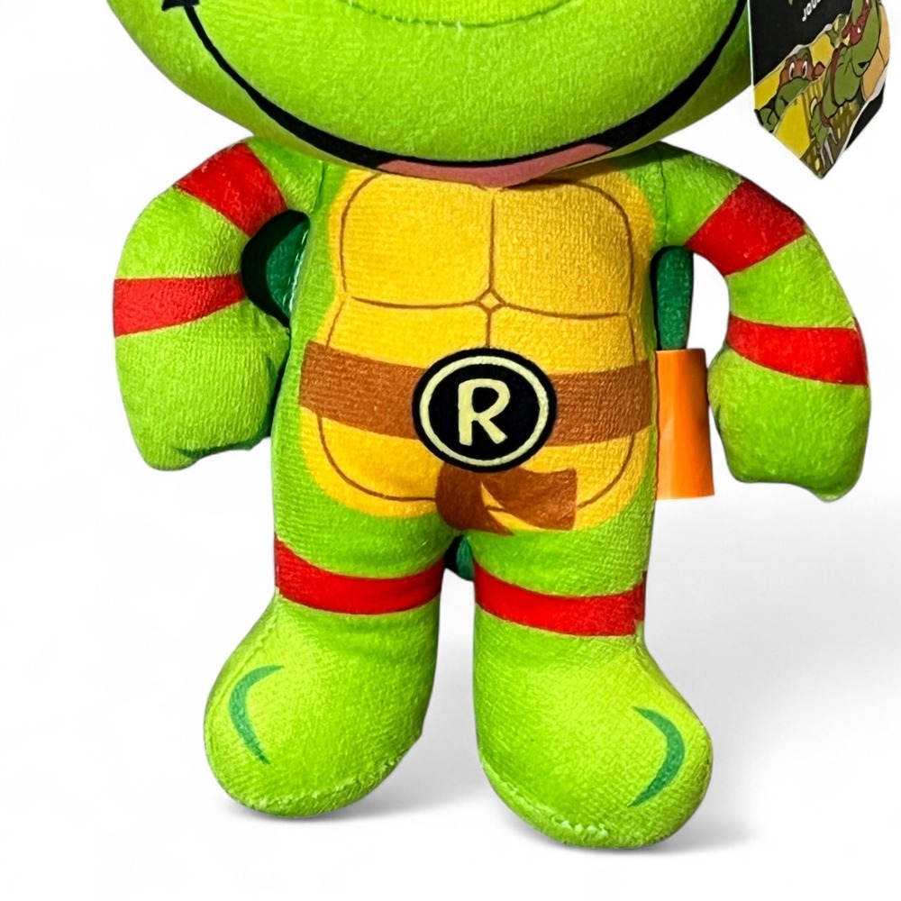 Nickelodeon TMNT Raphael Plush Toy 9" Ninja Turtle Red Mask Basic Fun 2025 - Picture 5 of 6